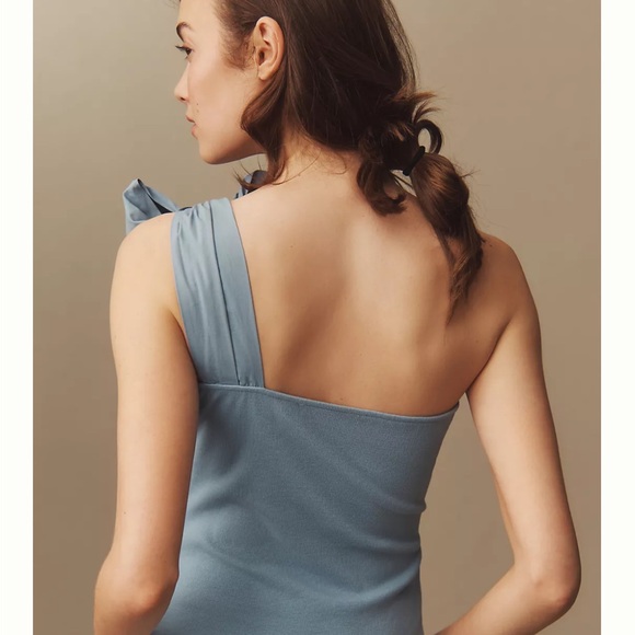 NWT Sunday in Brooklyn one shoulder bow top size M - Picture 3 of 6